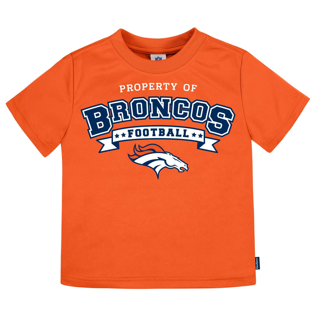 3-Piece Infant & Toddler Neutral Denver Broncos T-Shirts Tops NFL 
