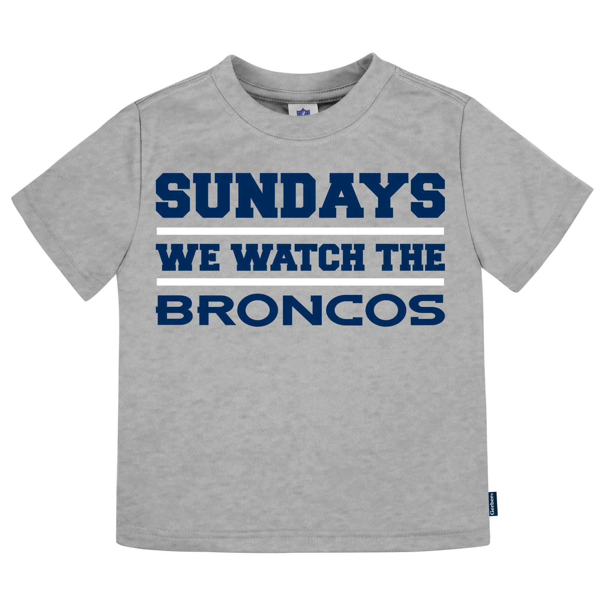 3-Piece Infant & Toddler Neutral Denver Broncos T-Shirts Tops NFL 