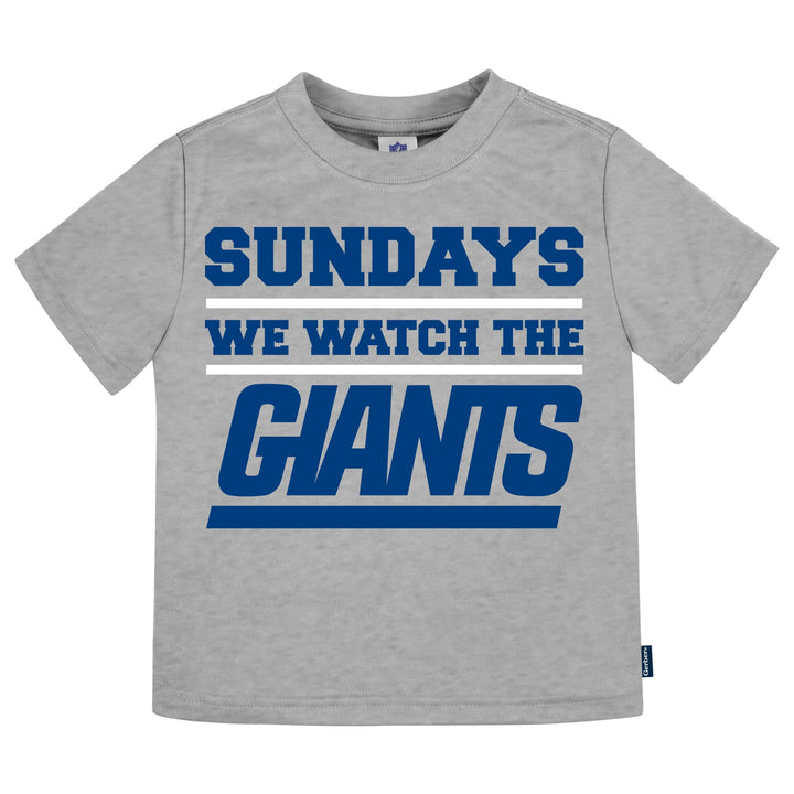 3-Piece Infant & Toddler Neutral New York Giants T-Shirts Tops NFL 
