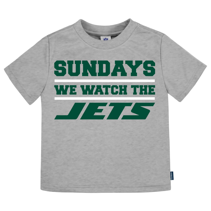 3-Piece Infant & Toddler Neutral New York Jets T-Shirts Tops NFL 