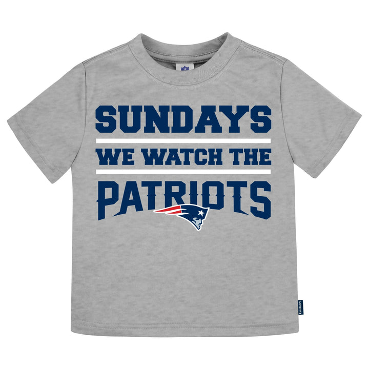 3-Piece Infant & Toddler Neutral New England Patriots T-Shirts Tops NFL 