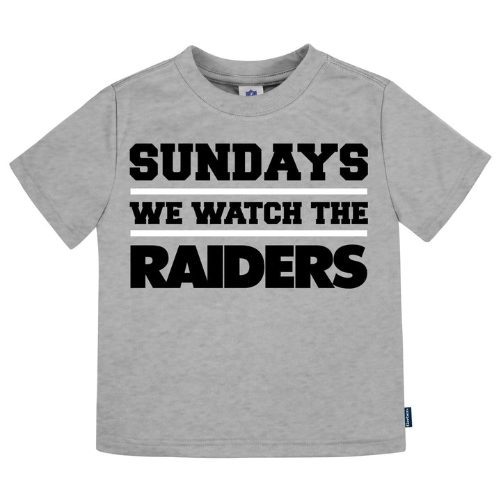 3-Piece Infant & Toddler Neutral Las Vegas Raiders T-Shirts Tops NFL 