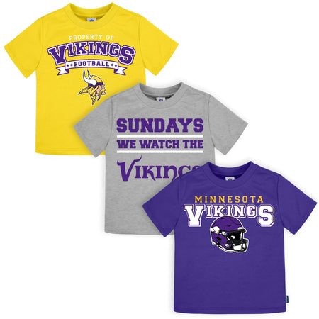 3-Piece Infant & Toddler Minnesota Vikings T-Shirts