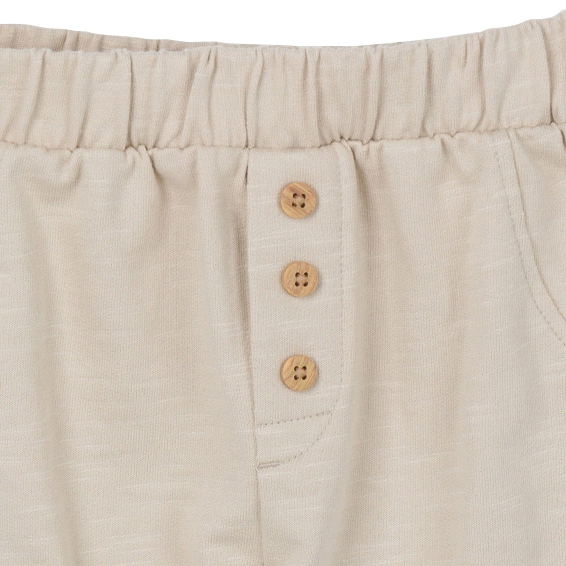 3-Piece Toddler Boys Beige Top, Hooded Top and Jogger