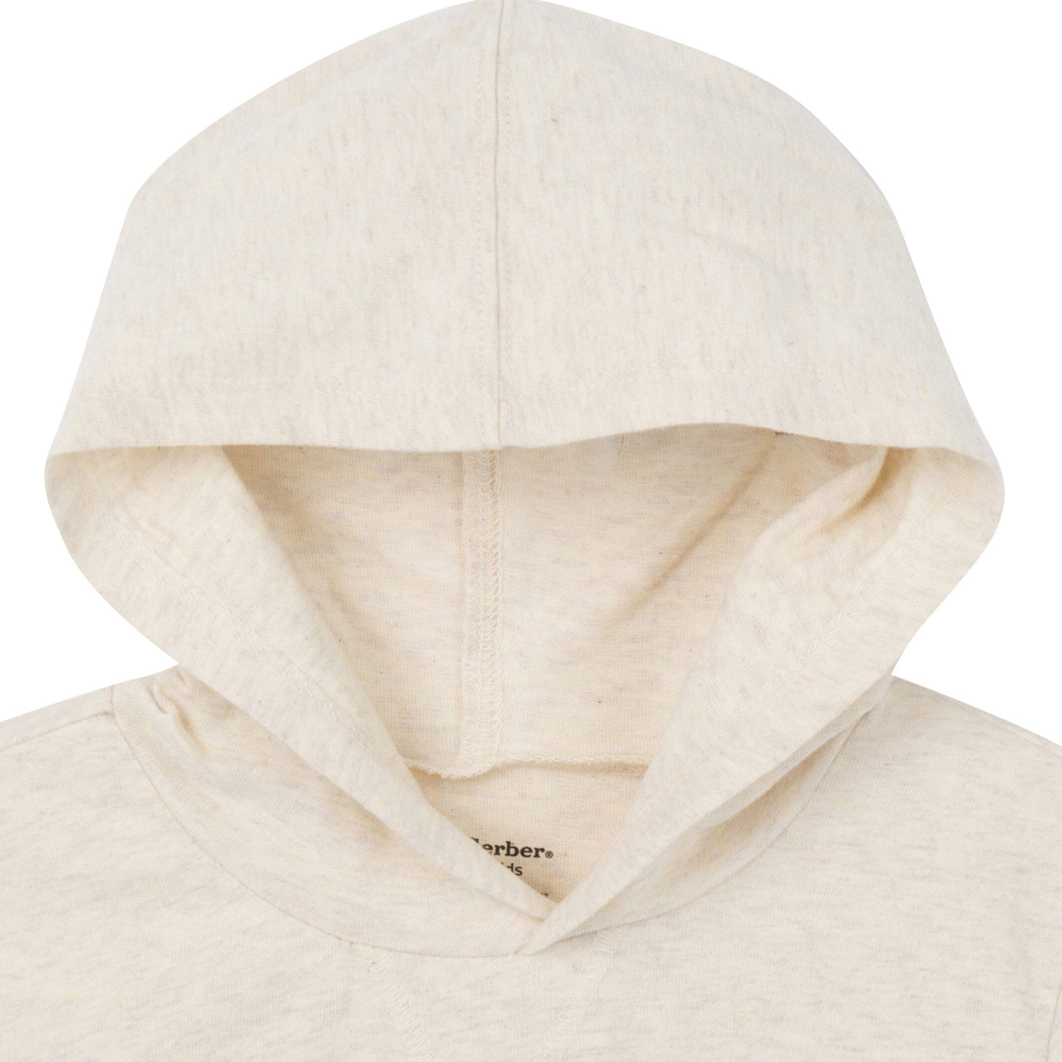3-Piece Toddler Boys Beige Top, Hooded Top and Jogger