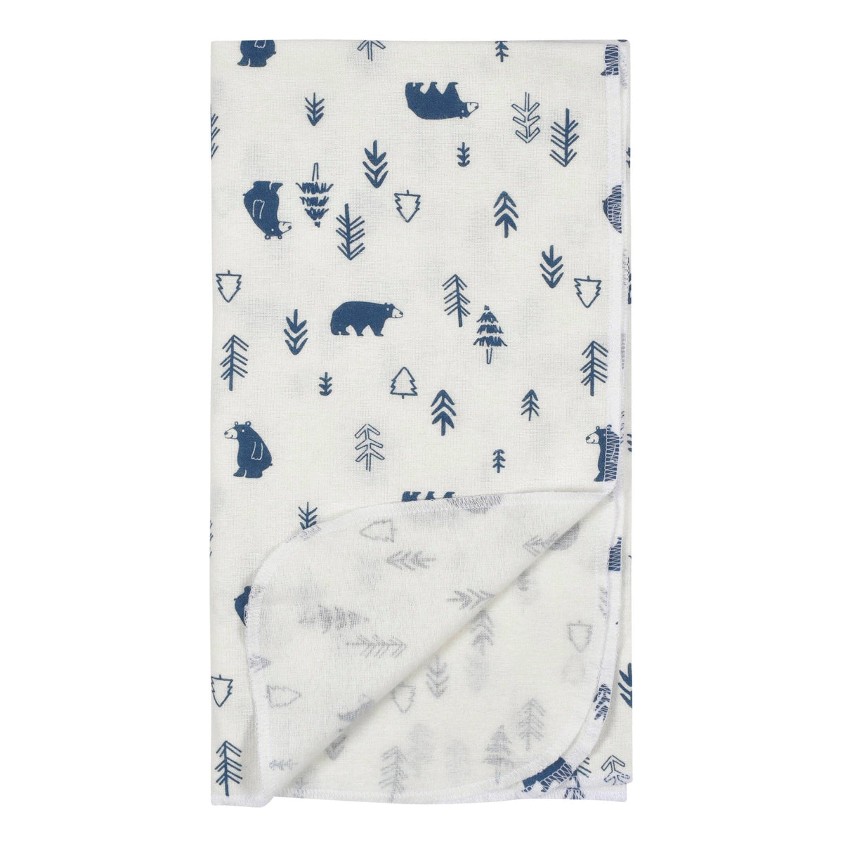 4- Baby Boys Bear Flannel Blankets