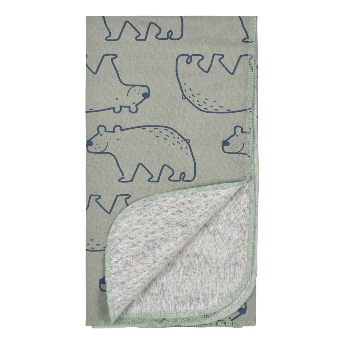4- Baby Boys Bear Flannel Blankets