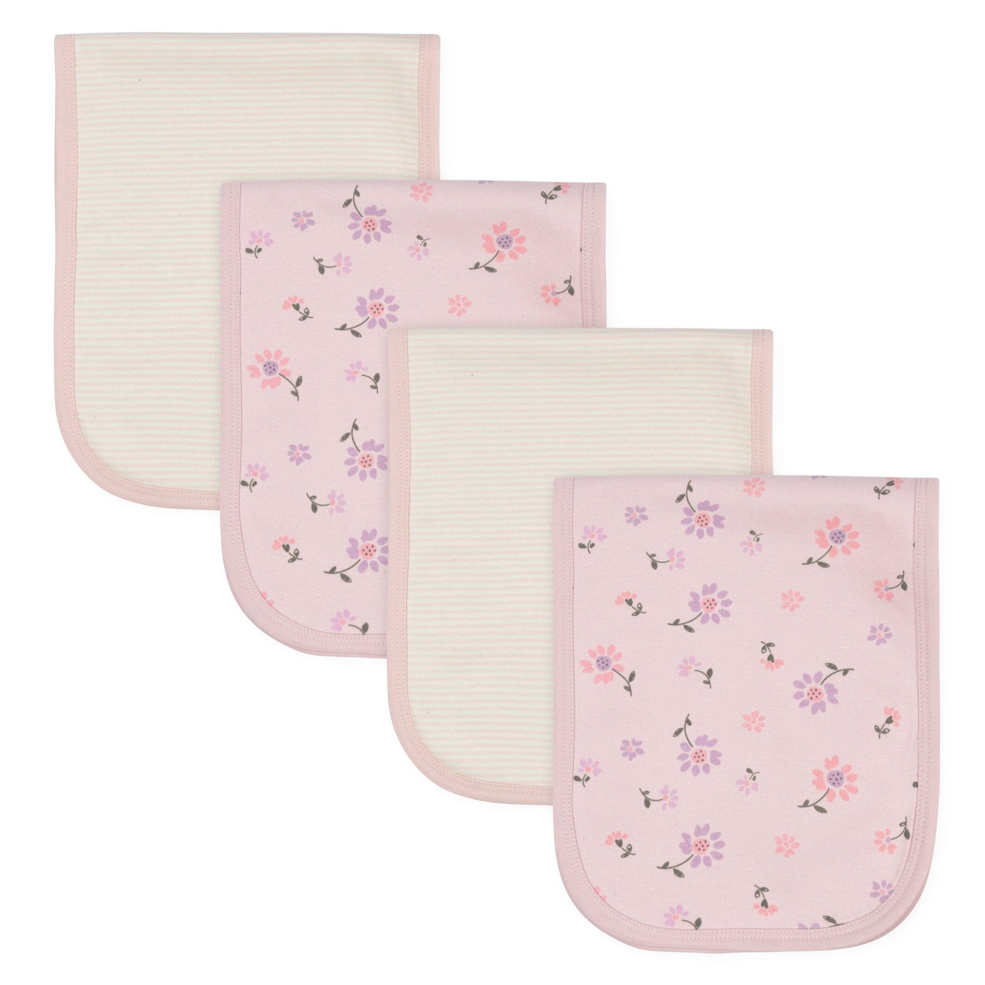 4- Baby Girls Ballerina Burp Cloths