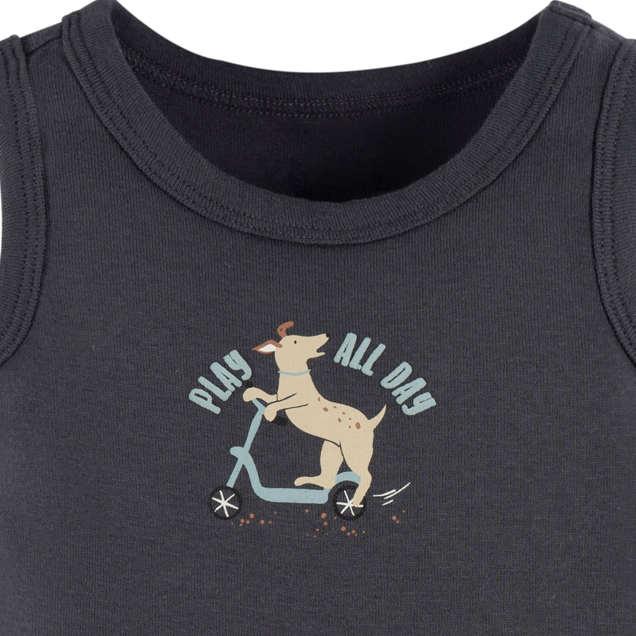 4-Pack Baby Boys Blue Bike Sleeveless Onesies® Bodysuits