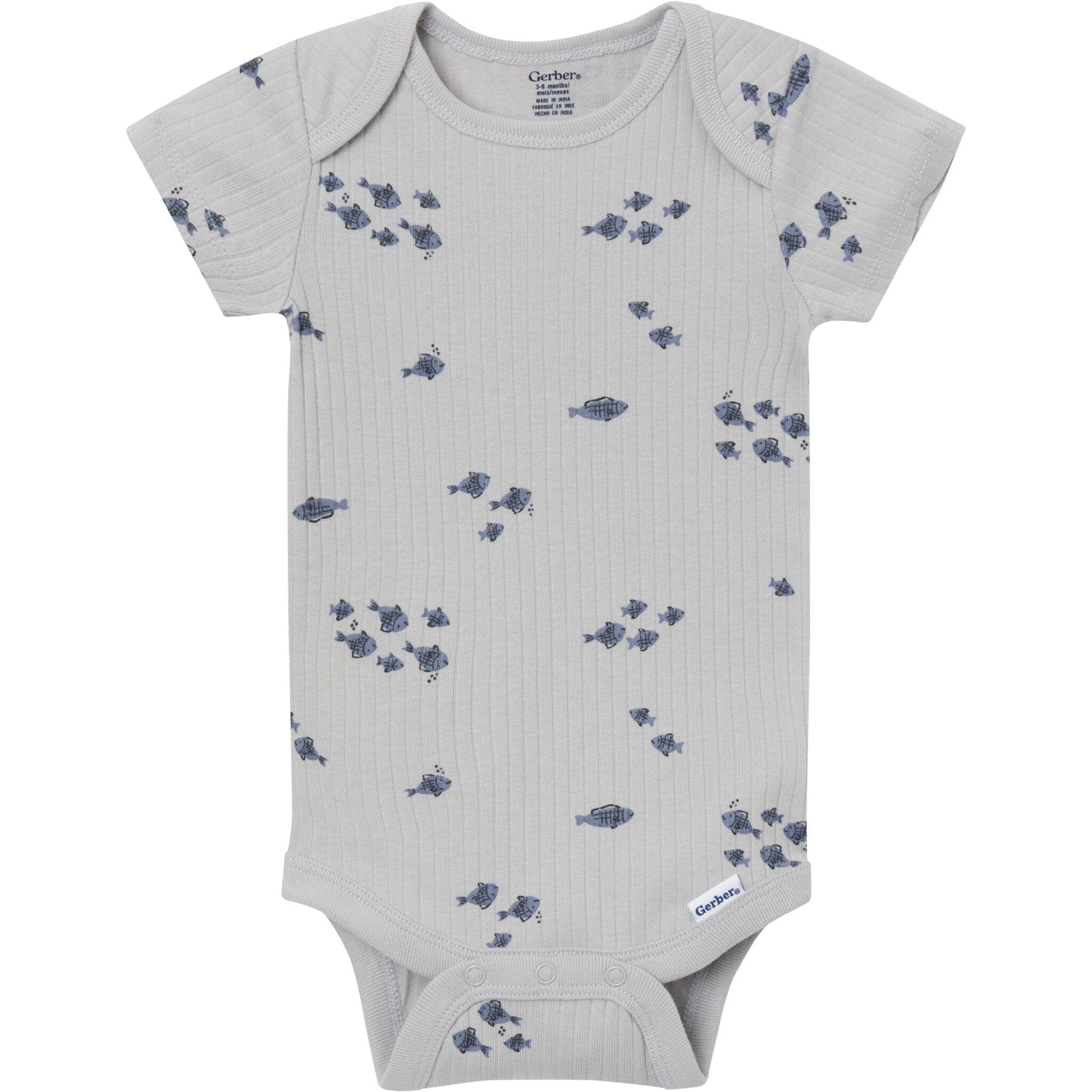 4-Pack Baby Boys Catch Me Fishing Short Sleeve Bodysuits onesies Gerber® 