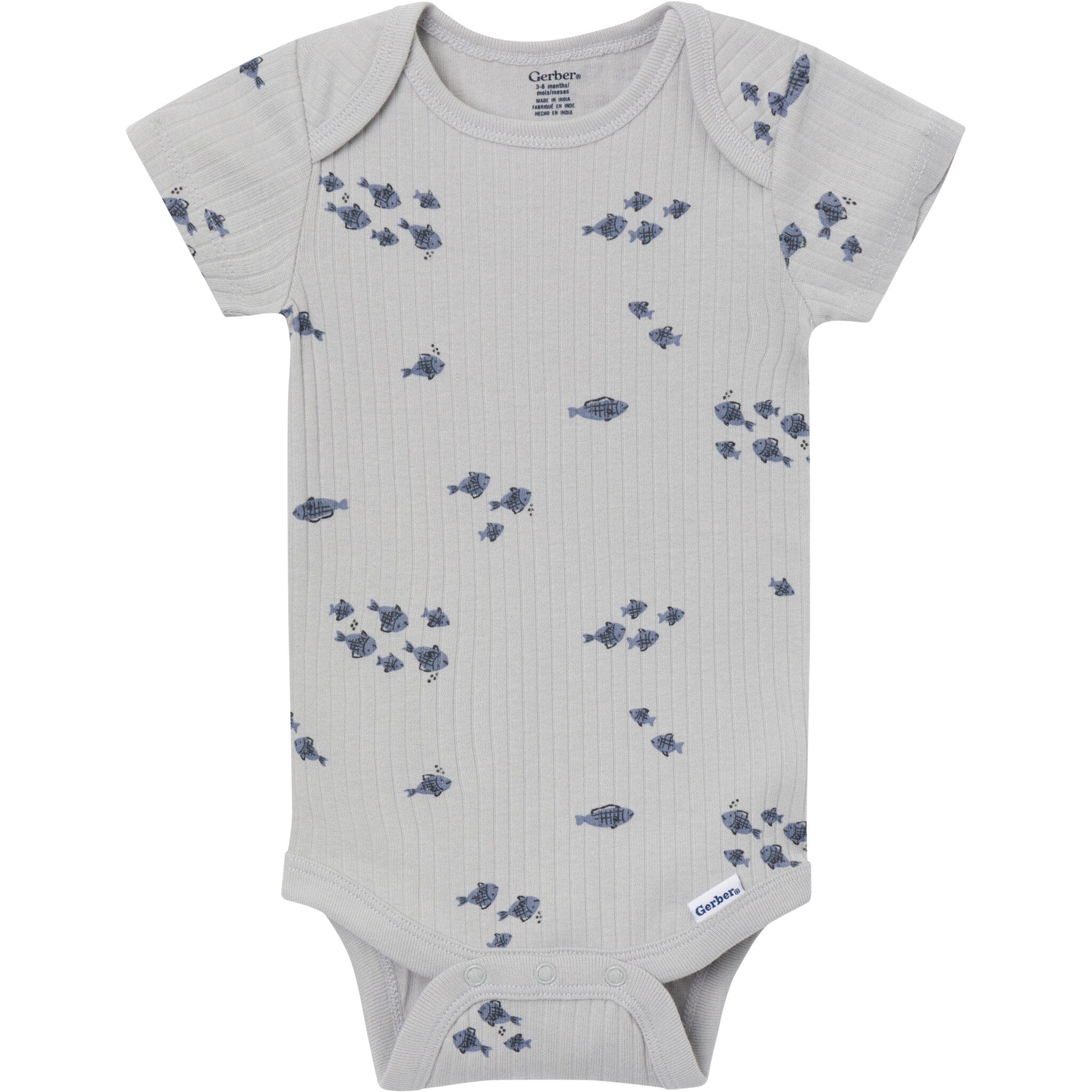 4-Pack Baby Boys Catch Me Fishing Short Sleeve Bodysuits onesies Gerber® 