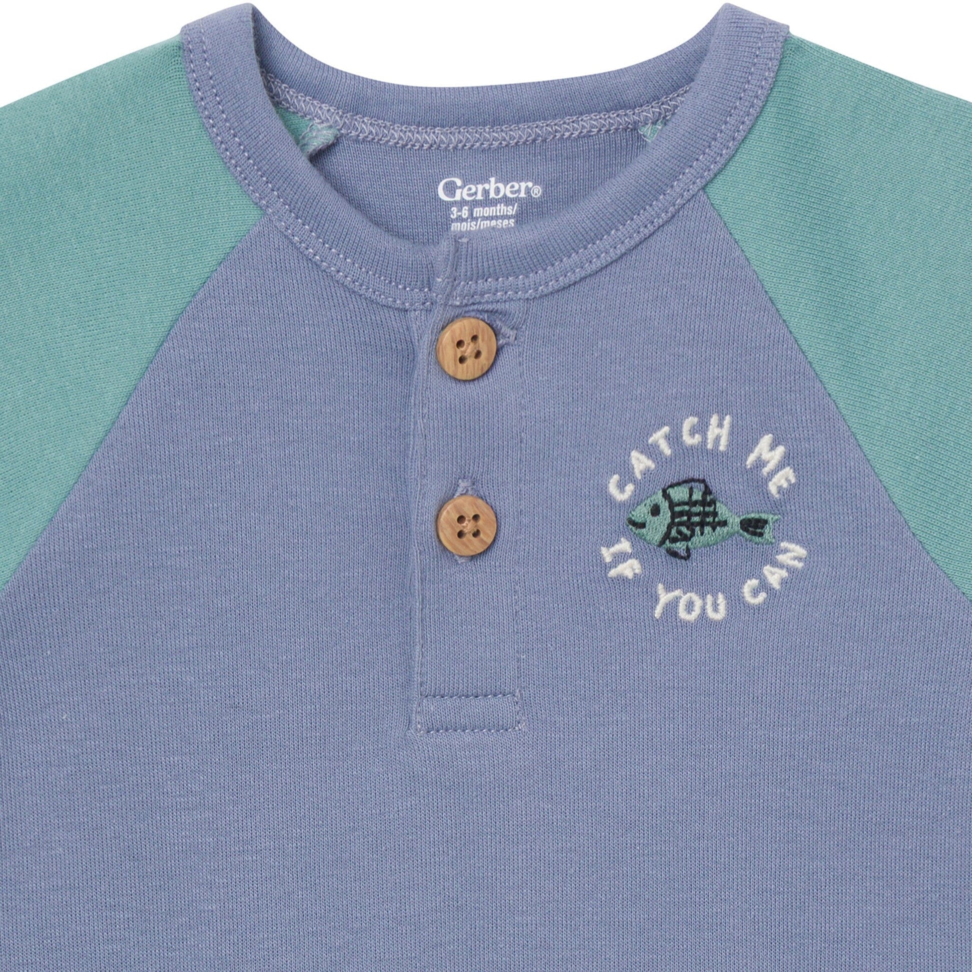 4-Pack Baby Boys Catch Me Fishing Short Sleeve Bodysuits onesies Gerber® 