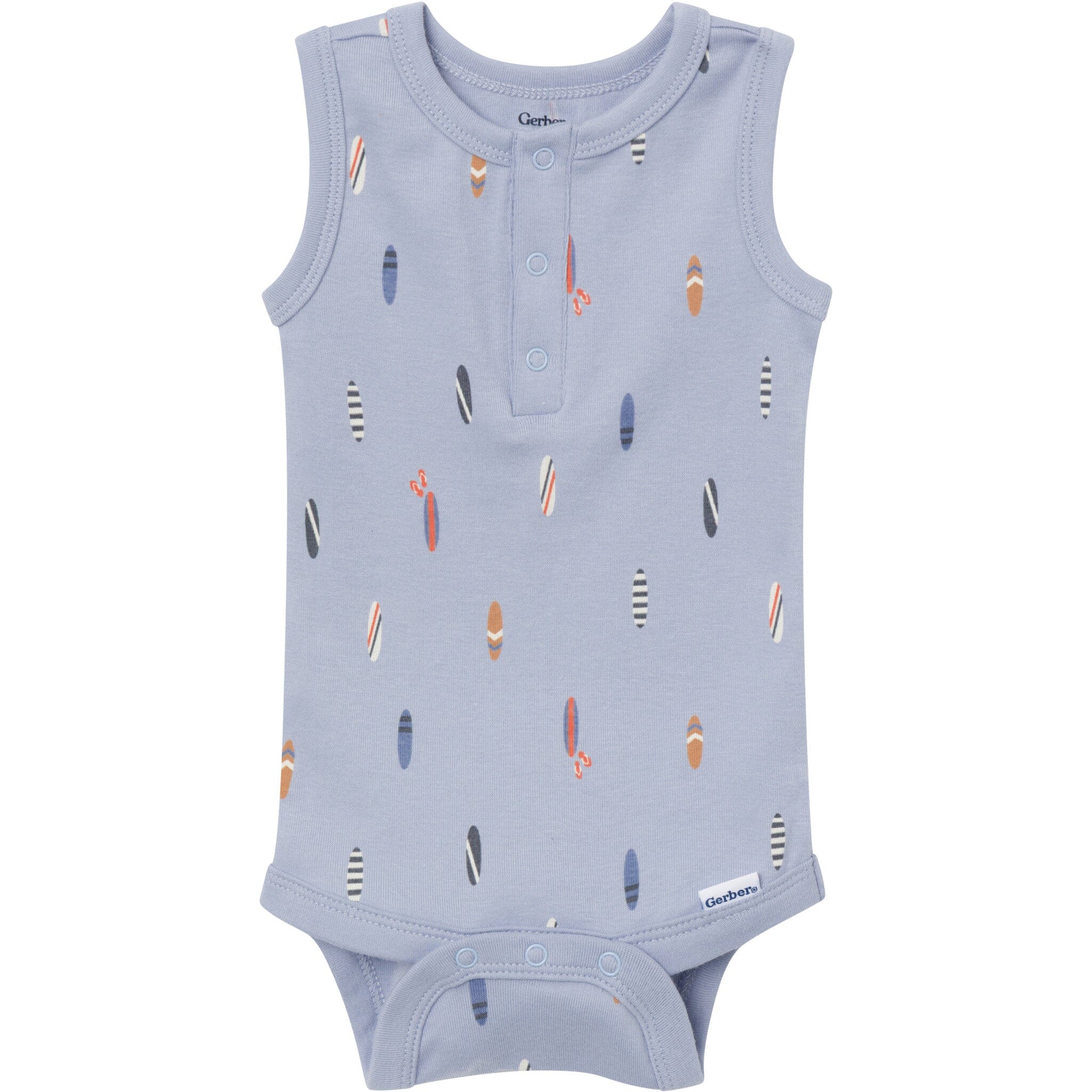 4-Pack Baby Boys Surfer Dude Sleeveless Bodysuits onesies Gerber® 