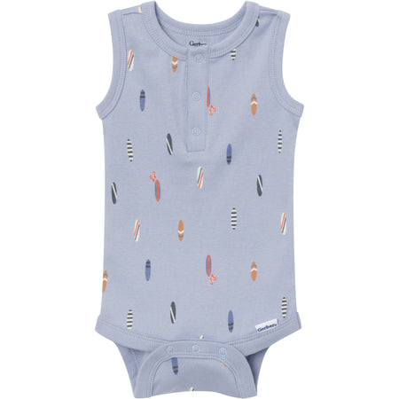 4-Pack Baby Boys Surfer Dude Sleeveless Bodysuits