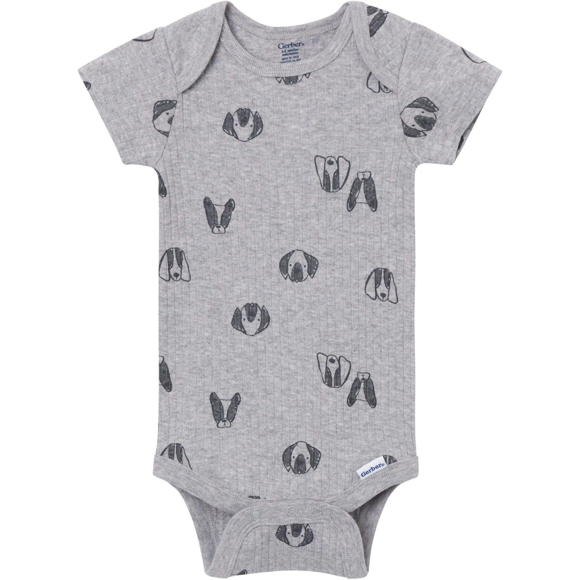 4-Pack Baby Boys Trucks & Dogs Short Sleeve Bodysuits onesies Gerber® 