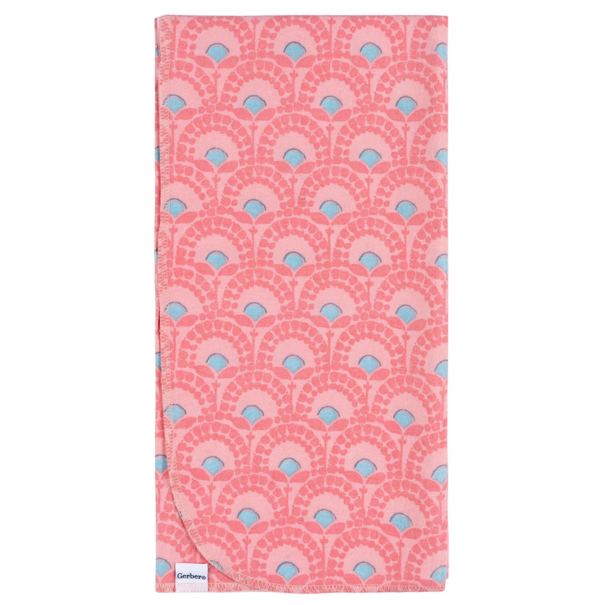 4-Pack Baby Girls Animal Geo Flannel Blankets