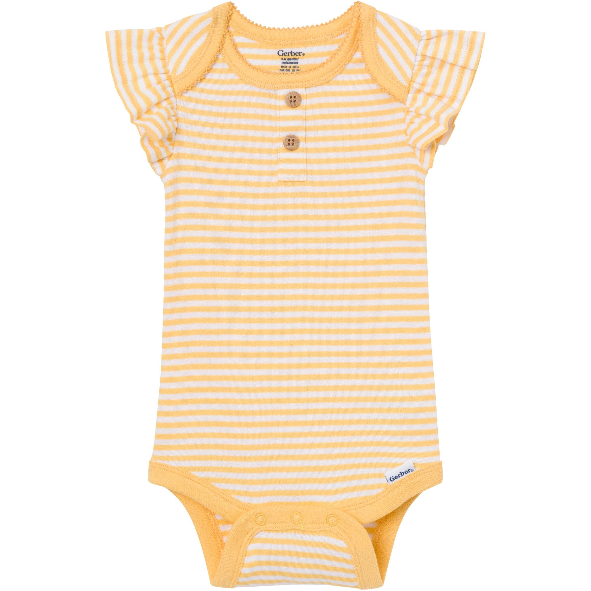 4-Pack Baby Girls Bee Flower Garden Short Sleeve Bodysuits onesies Gerber® 