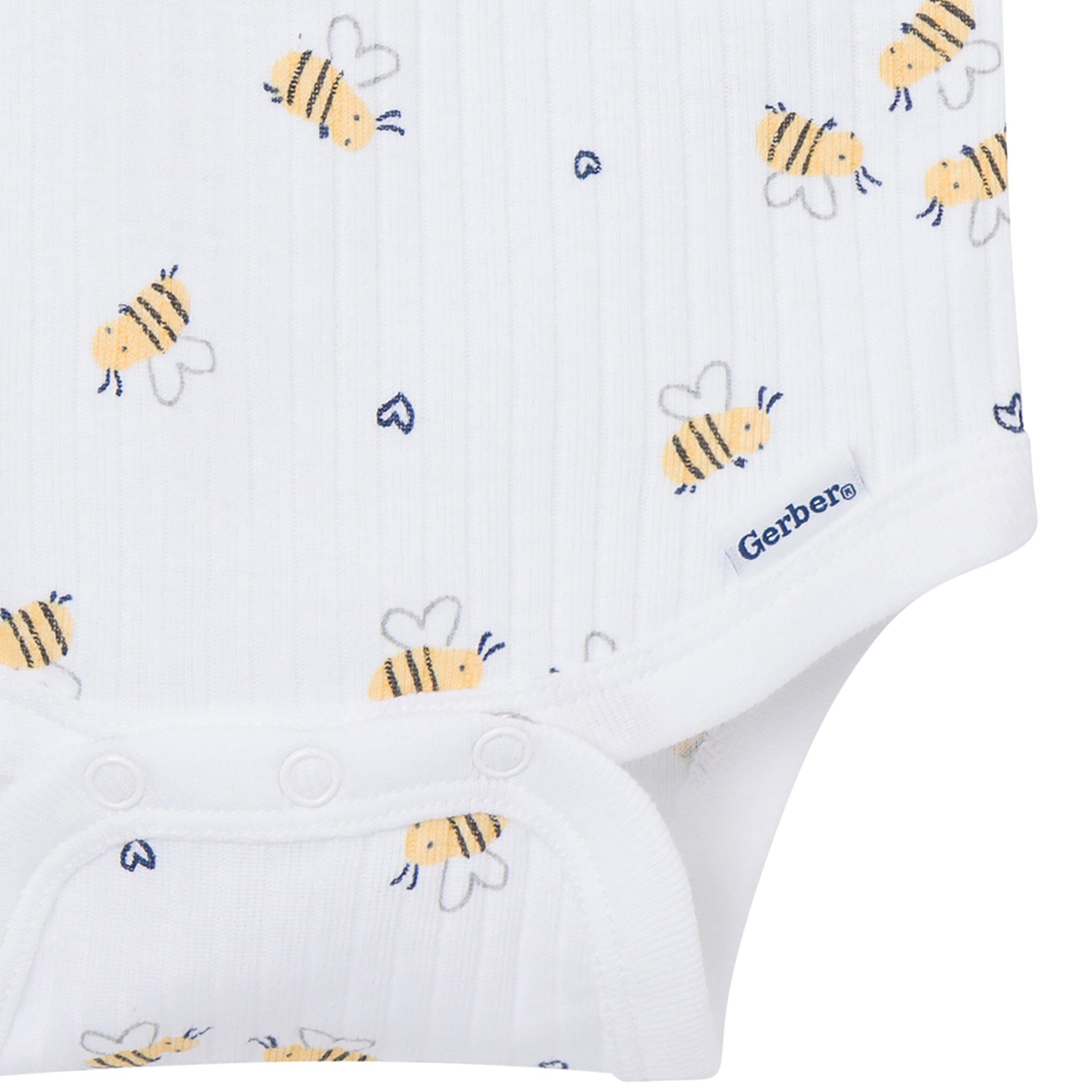 4-Pack Baby Girls Bee Flower Garden Short Sleeve Bodysuits onesies Gerber® 