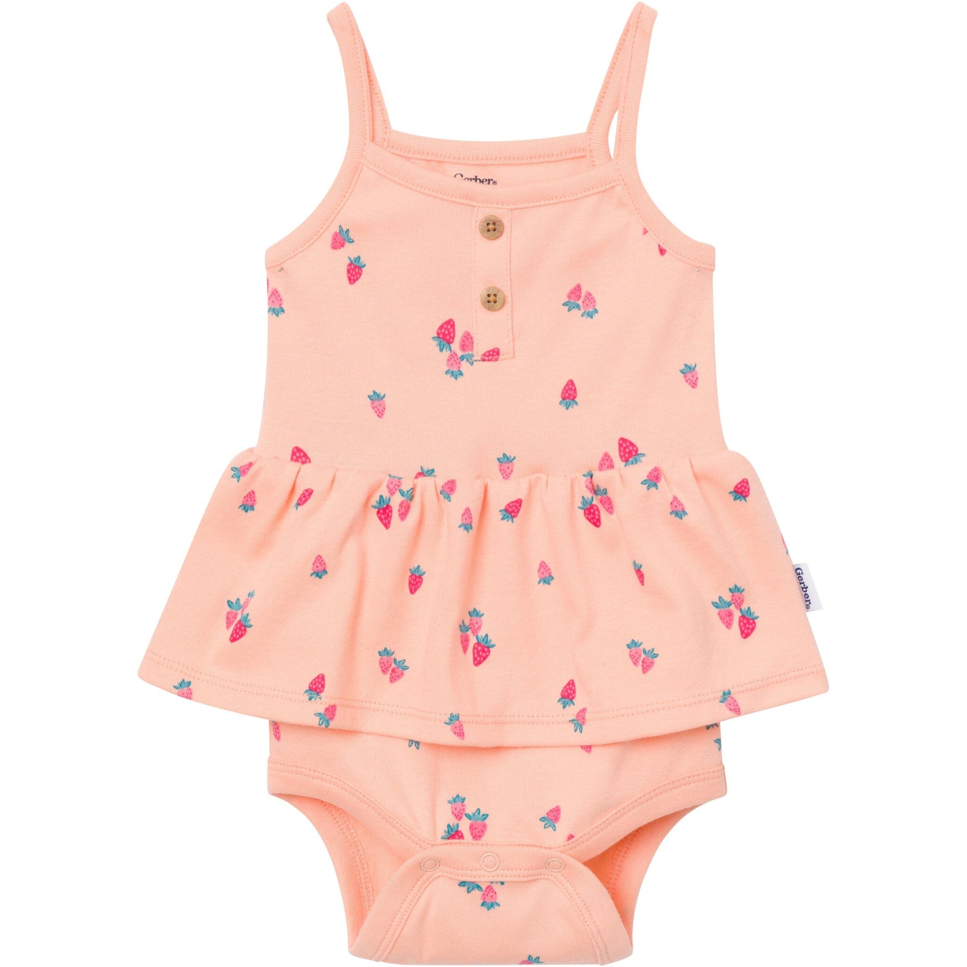 4-Pack Baby Girls Berries Sleeveless Bodysuits onesies Gerber® 