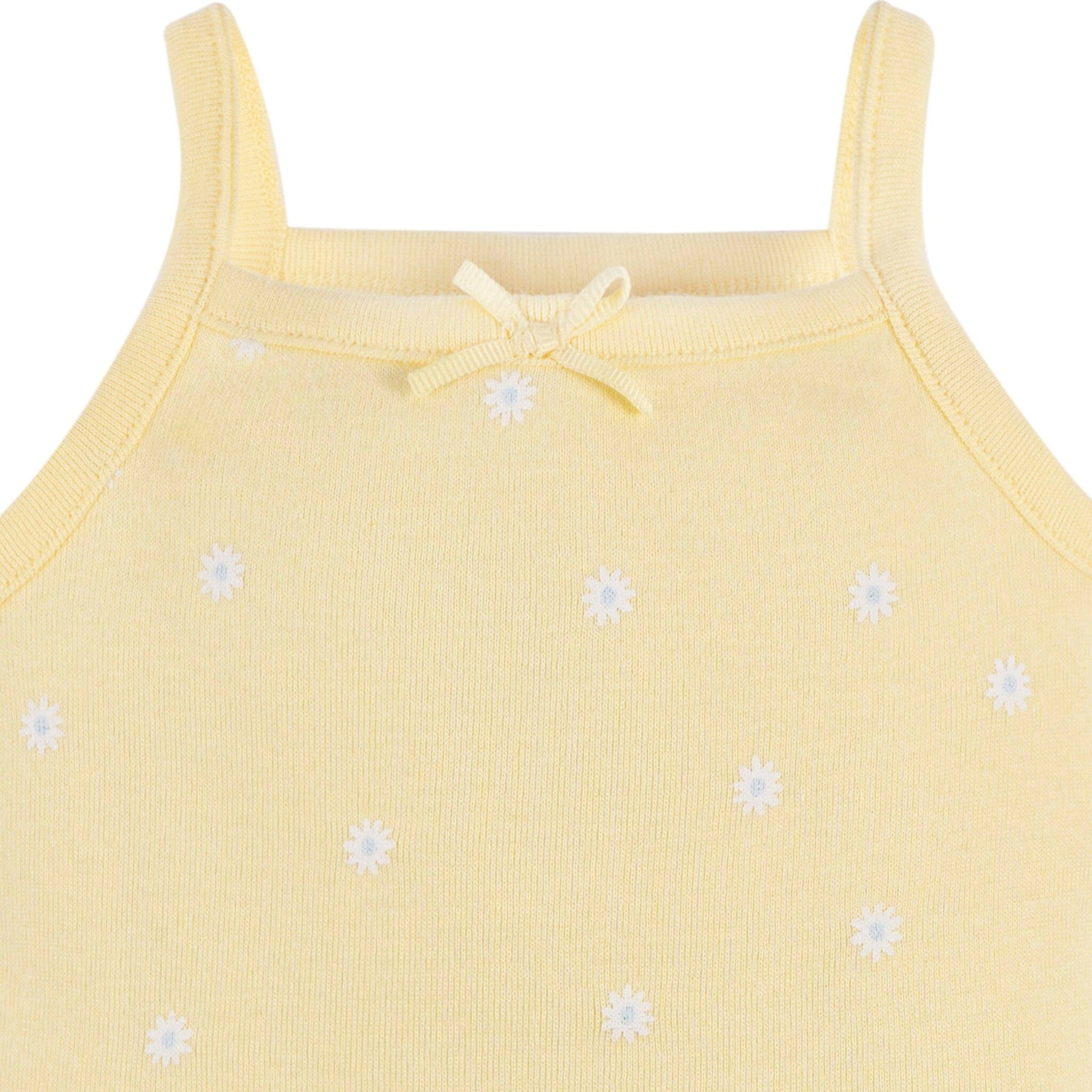 4-Pack Baby Girls White Floral Sleeveless Onesies® Bodysuits