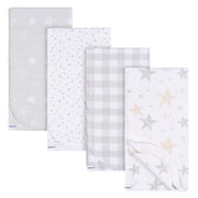 4-Pack Baby Neutral Celestial Flannel Blankets