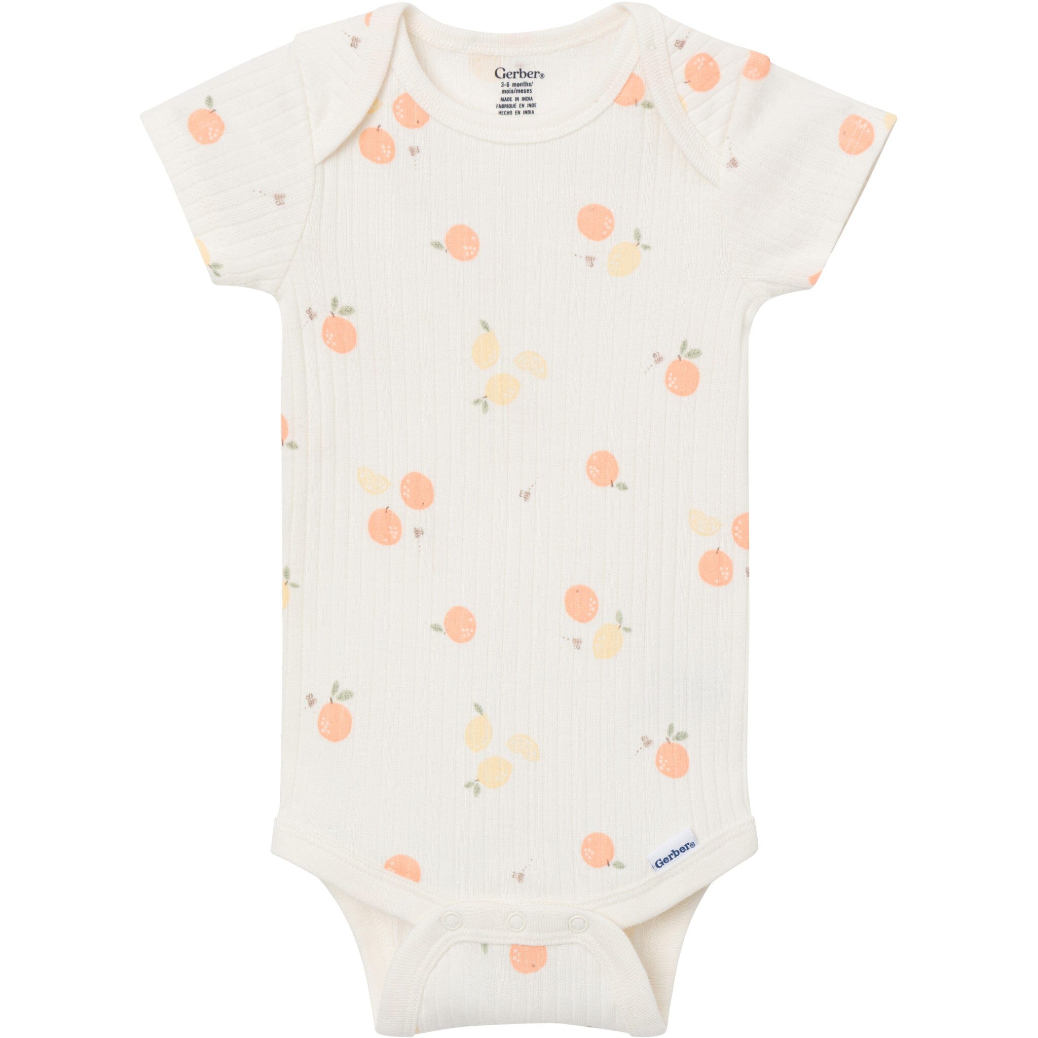 4-Pack Baby Neutral Fruit Picking Short Sleeve Bodysuits onesies Gerber® 