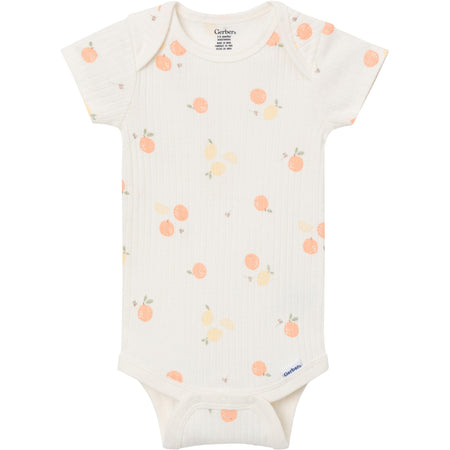4-Pack Baby Neutral Fruit Picking Short Sleeve Bodysuits