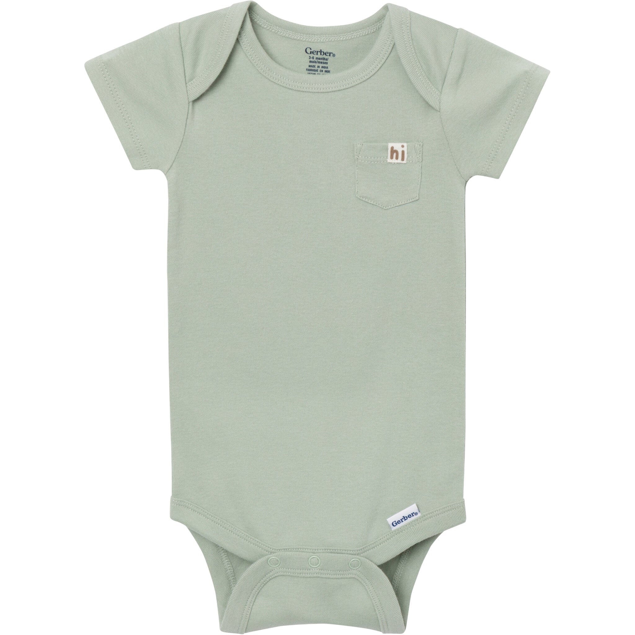 4-Pack Baby Neutral Fruit Picking Short Sleeve Bodysuits onesies Gerber® 