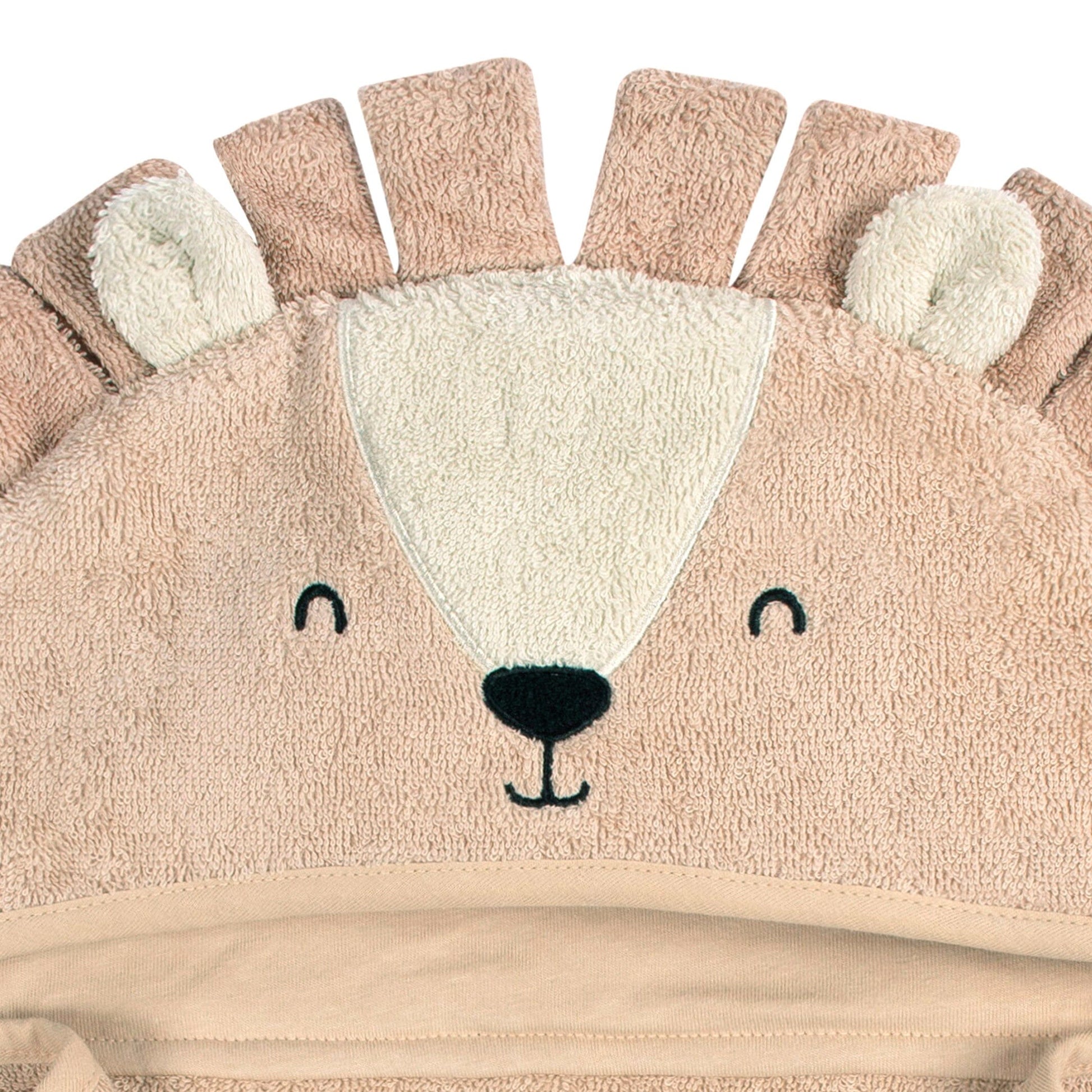 4-Piece Baby Boys Brown Lion Towel & Washcloths