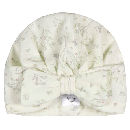 4-Piece Baby Girls Deer Cap and Mitten Set