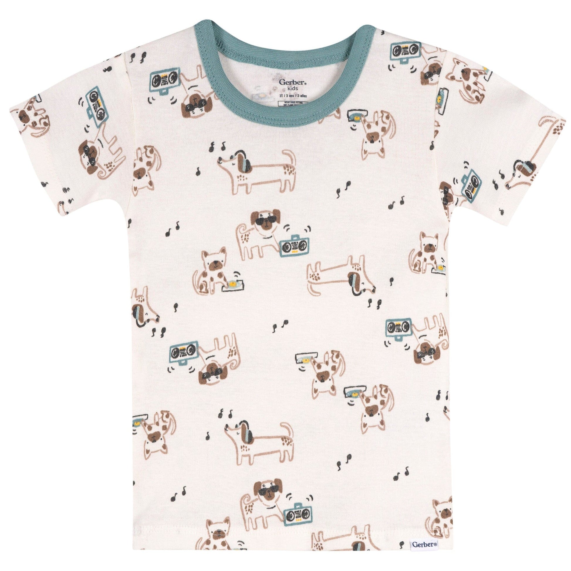 4-Piece Infant & Toddler Boys Musical Dog Cotton Pajama Short Set sleepwear Gerber® 