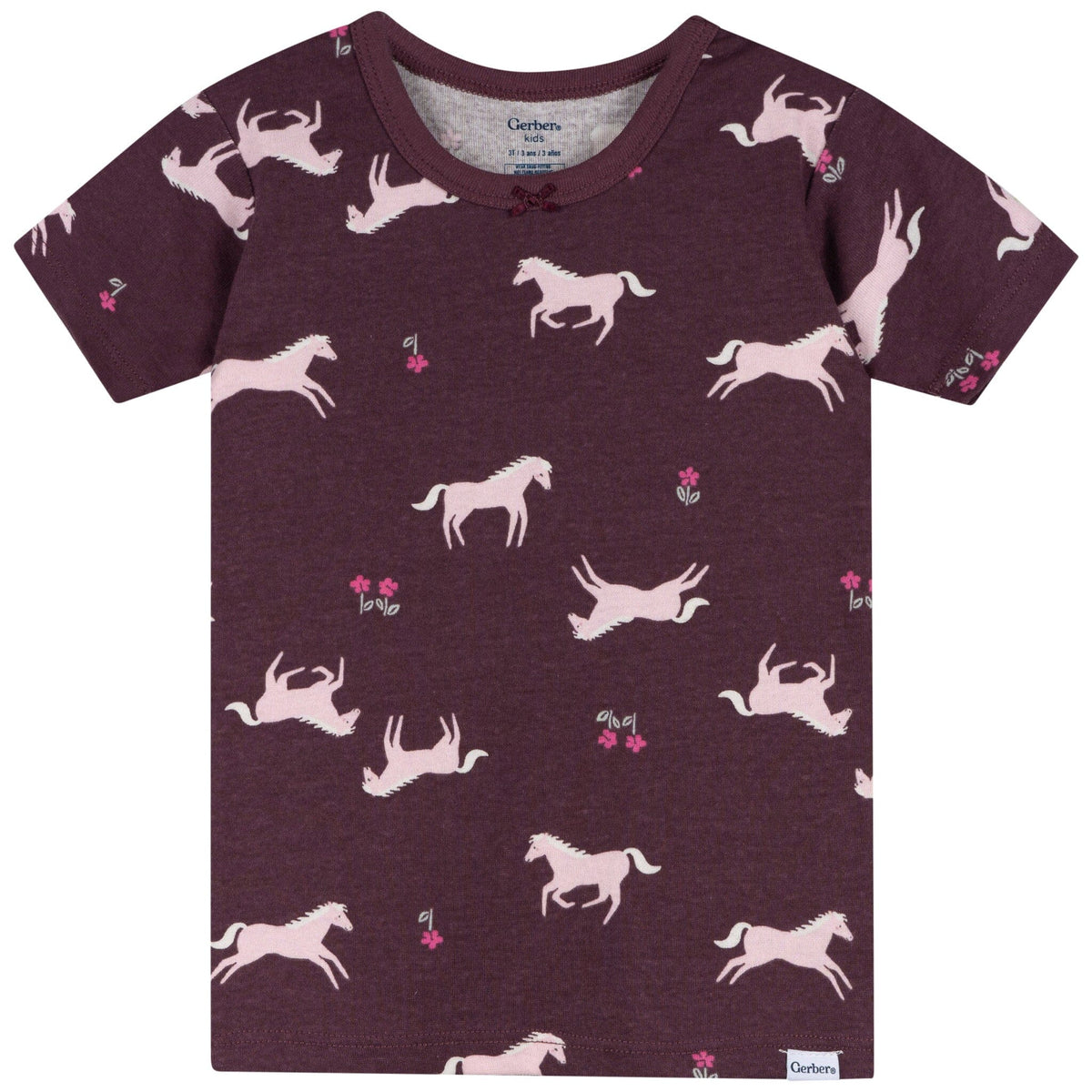 4-Piece Infant & Toddler Girls Horses Pajama Set sleepwear Gerber® 