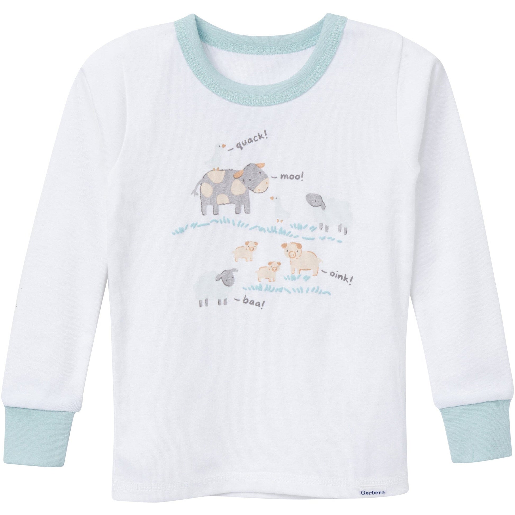 4-Piece Baby & Toddler Neutral Farm Tops and Pants Sets