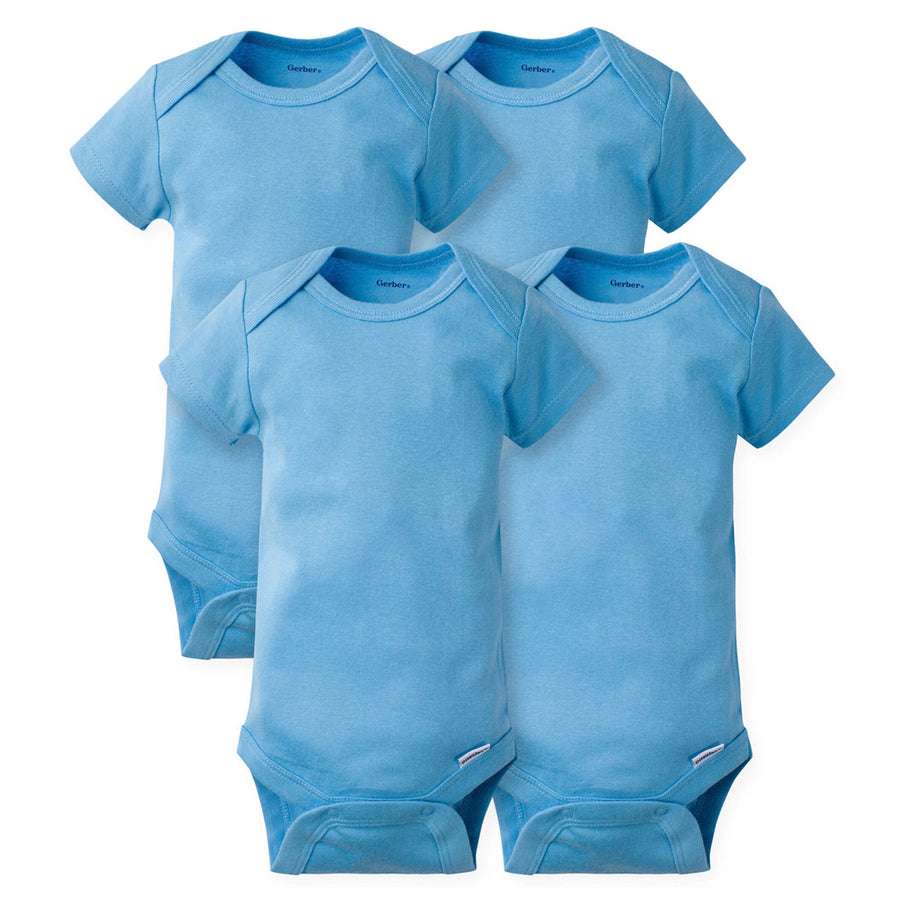 4-Pack Baby Boys Blue Onesies® Bodysuits