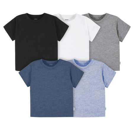 5-Pack Infant & Toddler Boys Cool Blue Short Sleeve T-Shirts