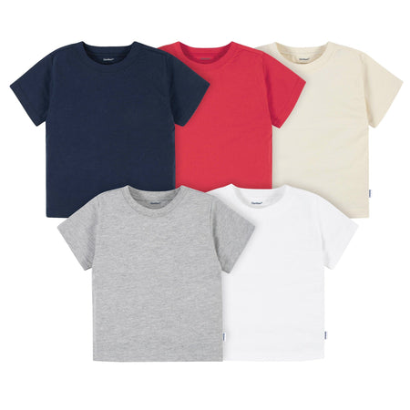 5-Pack Infant & Toddler Classic Neutral Short Sleeve T-Shirts
