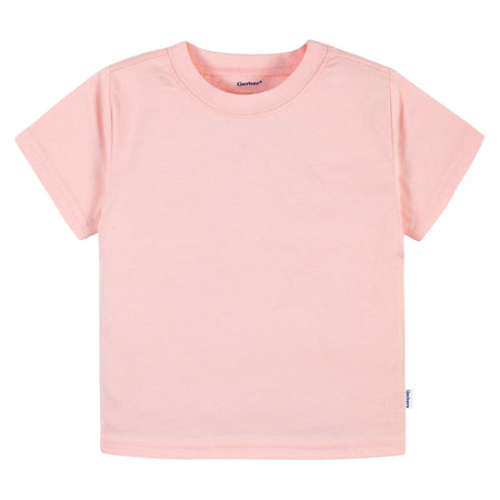 5-Pack Infant & Toddler Girls Bright Rainbow Short Sleeve T-Shirts