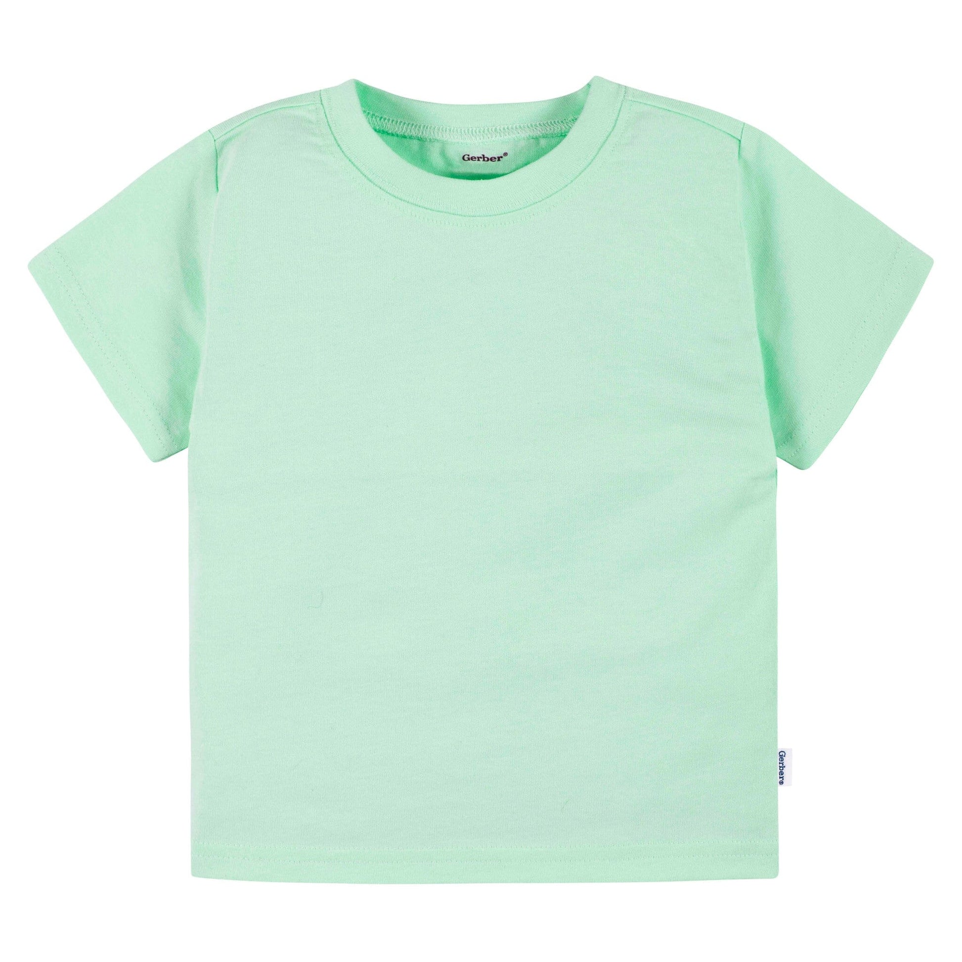 5-Pack Baby & Toddler Girls Bright Rainbow Short Sleeve T-Shirts Tops Gerber® 