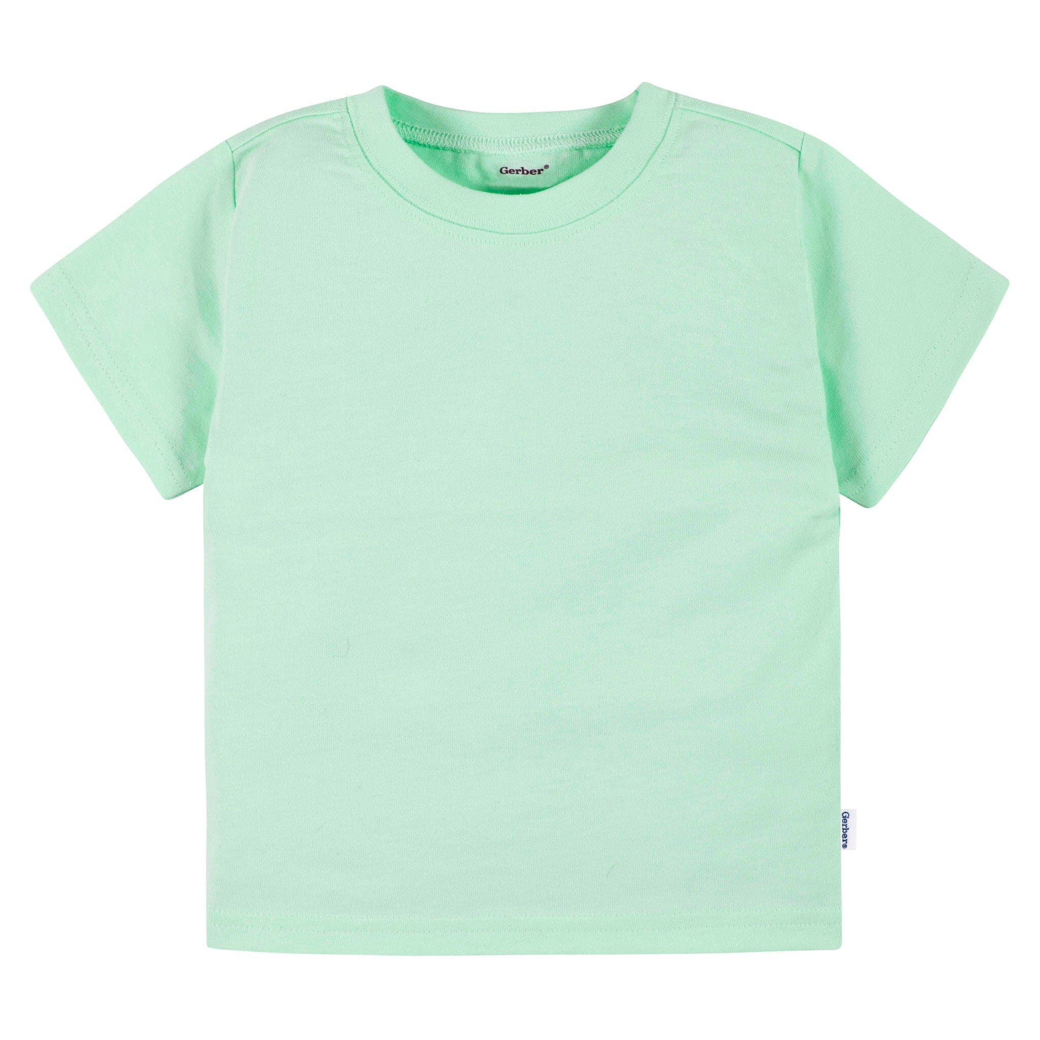 5-Pack Baby & Toddler Girls Bright Rainbow Short Sleeve T-Shirts Tops Gerber® 