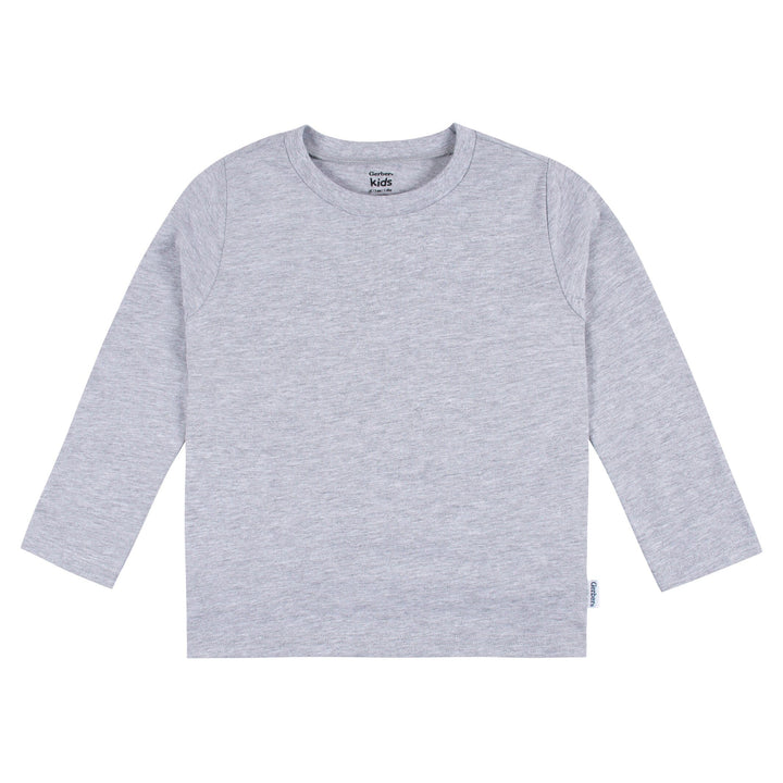 5-Pack Baby & Toddler Grey Heather Premium Long Sleeve T-Shirts