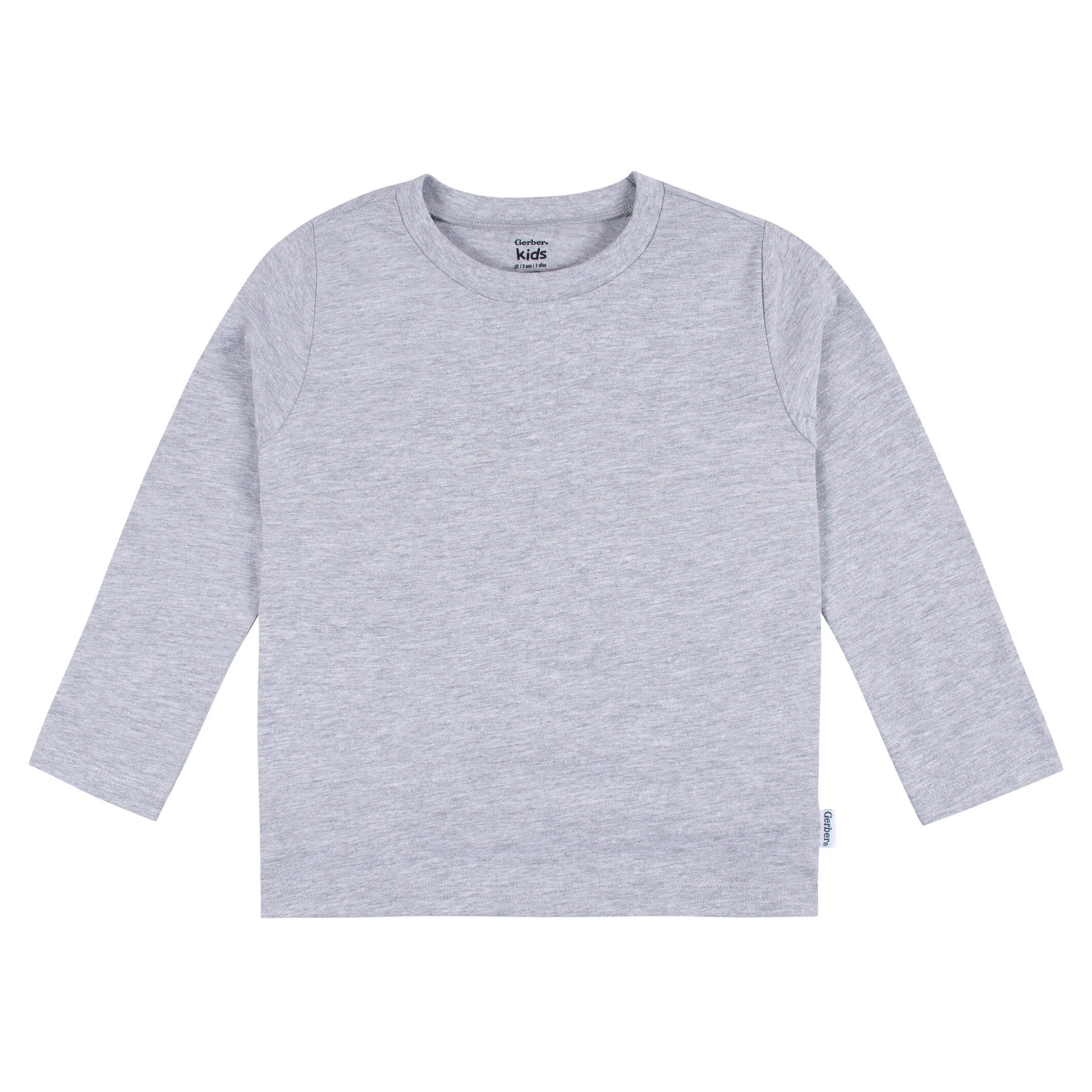 5-Pack Baby & Toddler Grey Heather Premium Long Sleeve T-Shirts