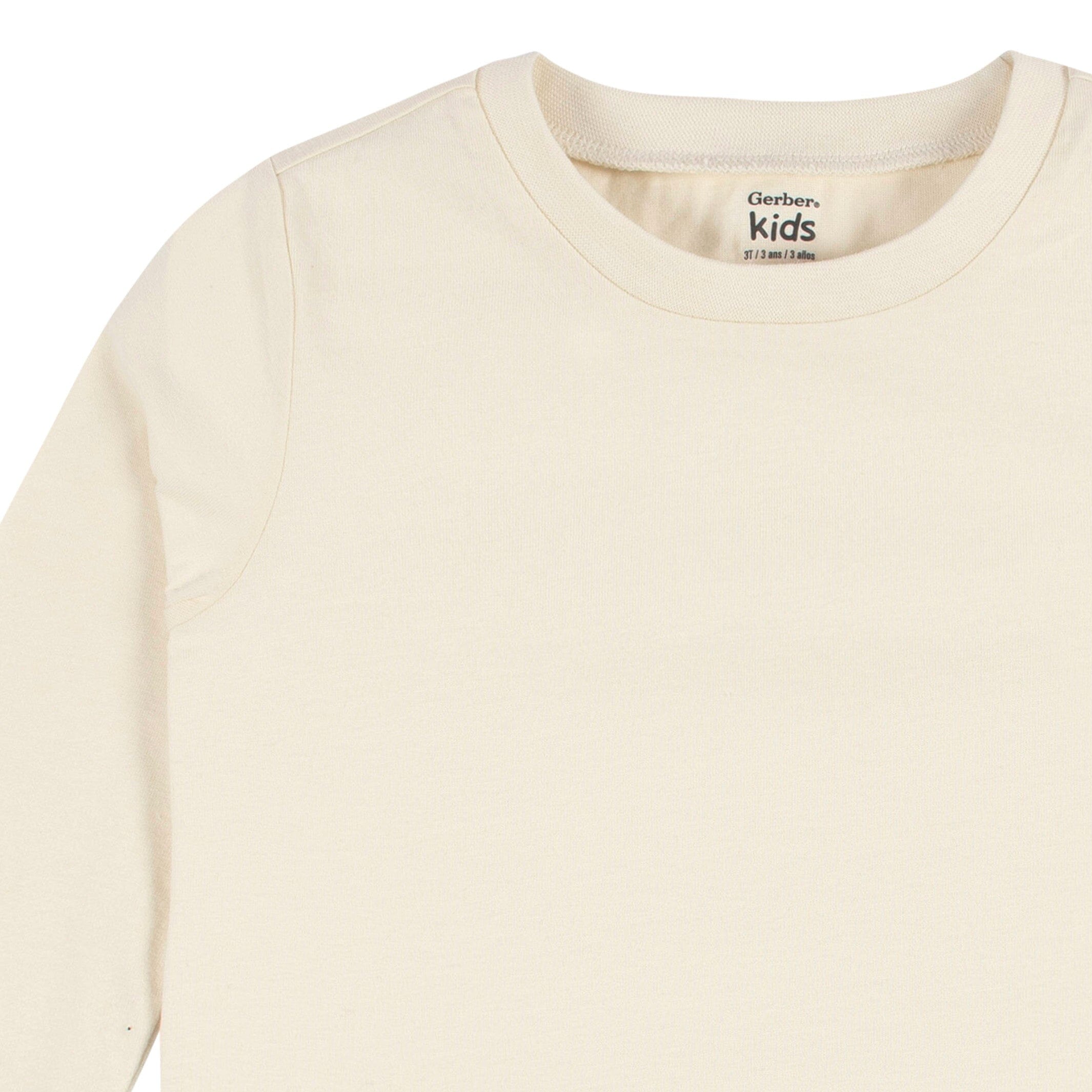 5-Pack Baby & Toddler Natural Premium Long Sleeve T-Shirts