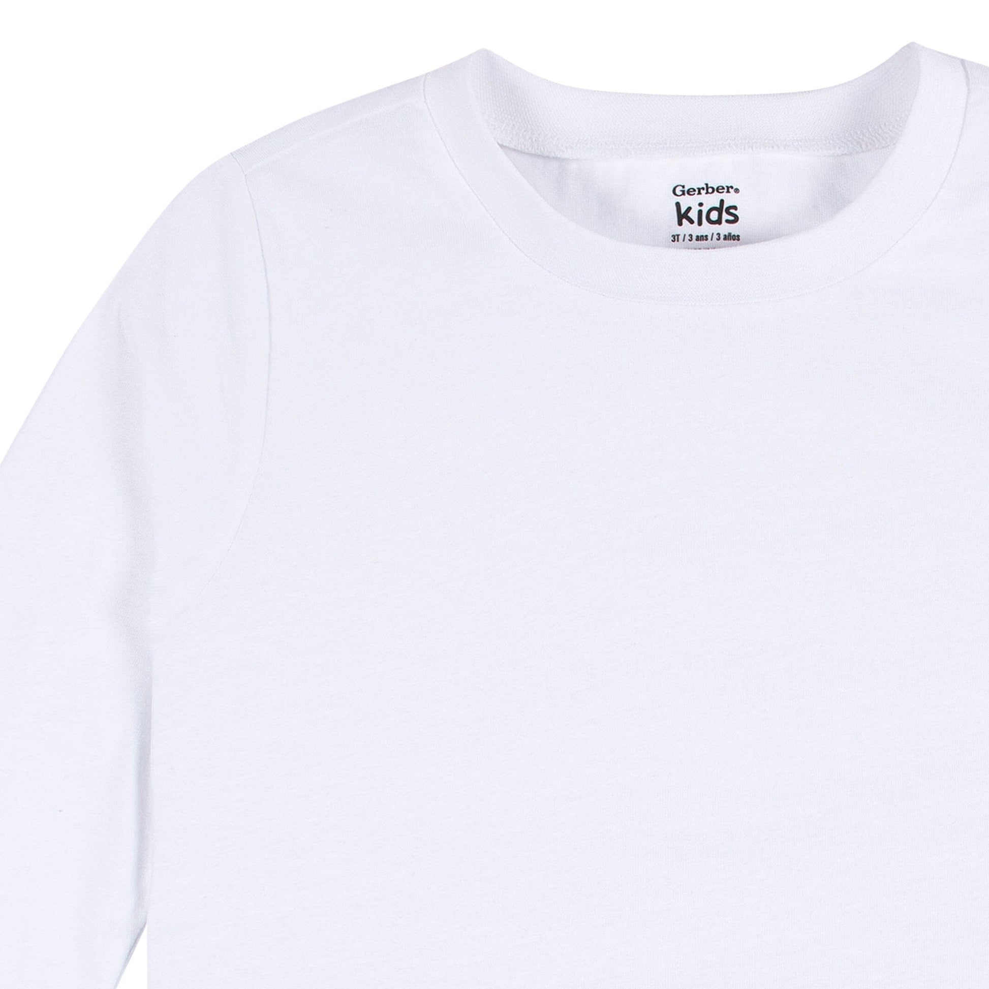 5-Pack Baby & Toddler White Premium Long Sleeve T-Shirts