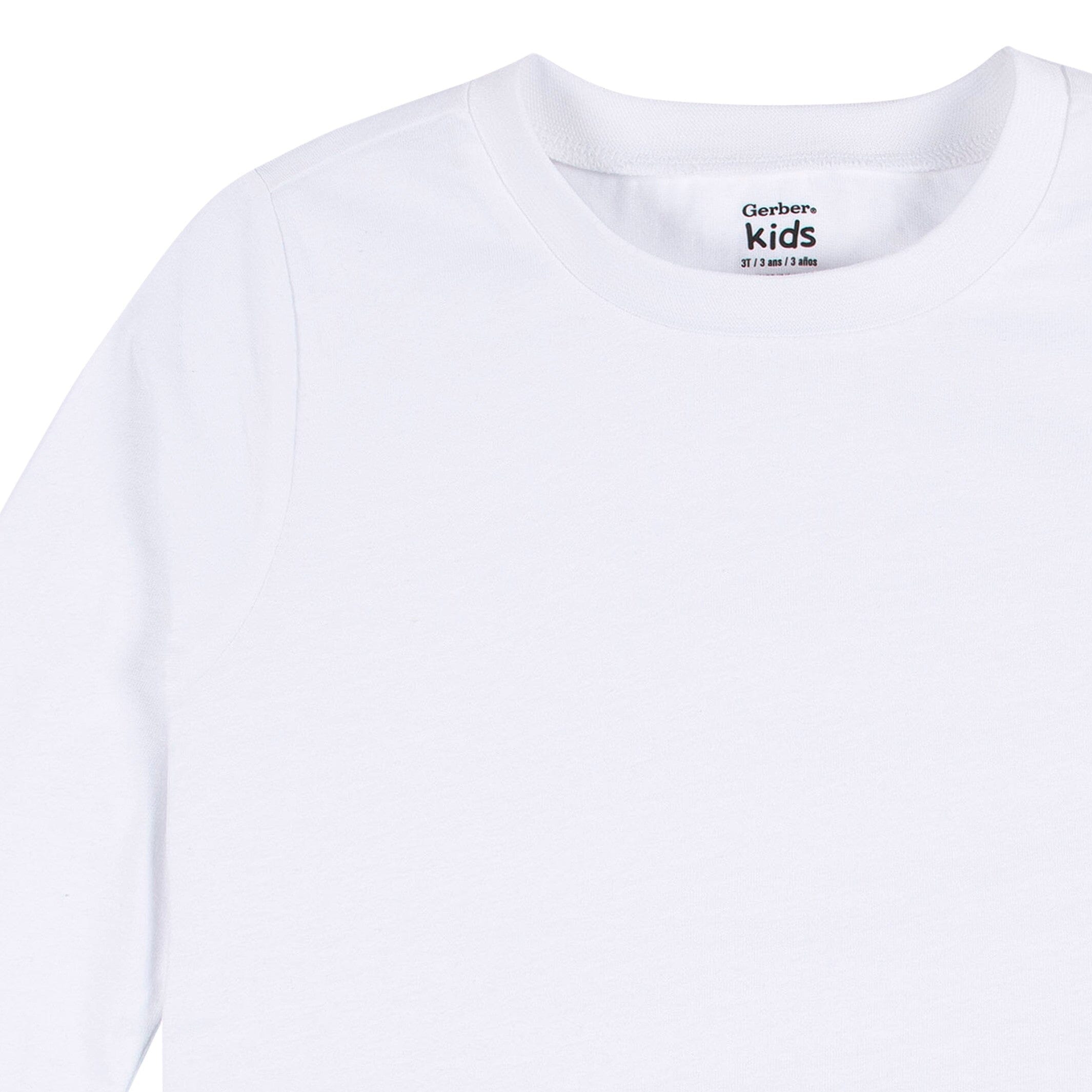 5-Pack Baby & Toddler White Premium Long Sleeve T-Shirts