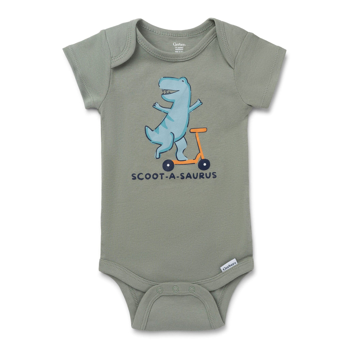 5-Pack Baby Boys Dinos Short Sleeve Onesies® Bodysuits onesies Gerber® 