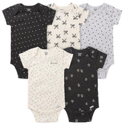 5-Pack Baby Girls Dark Floral Short Sleeve Onesies® Bodysuits onesies Gerber® 