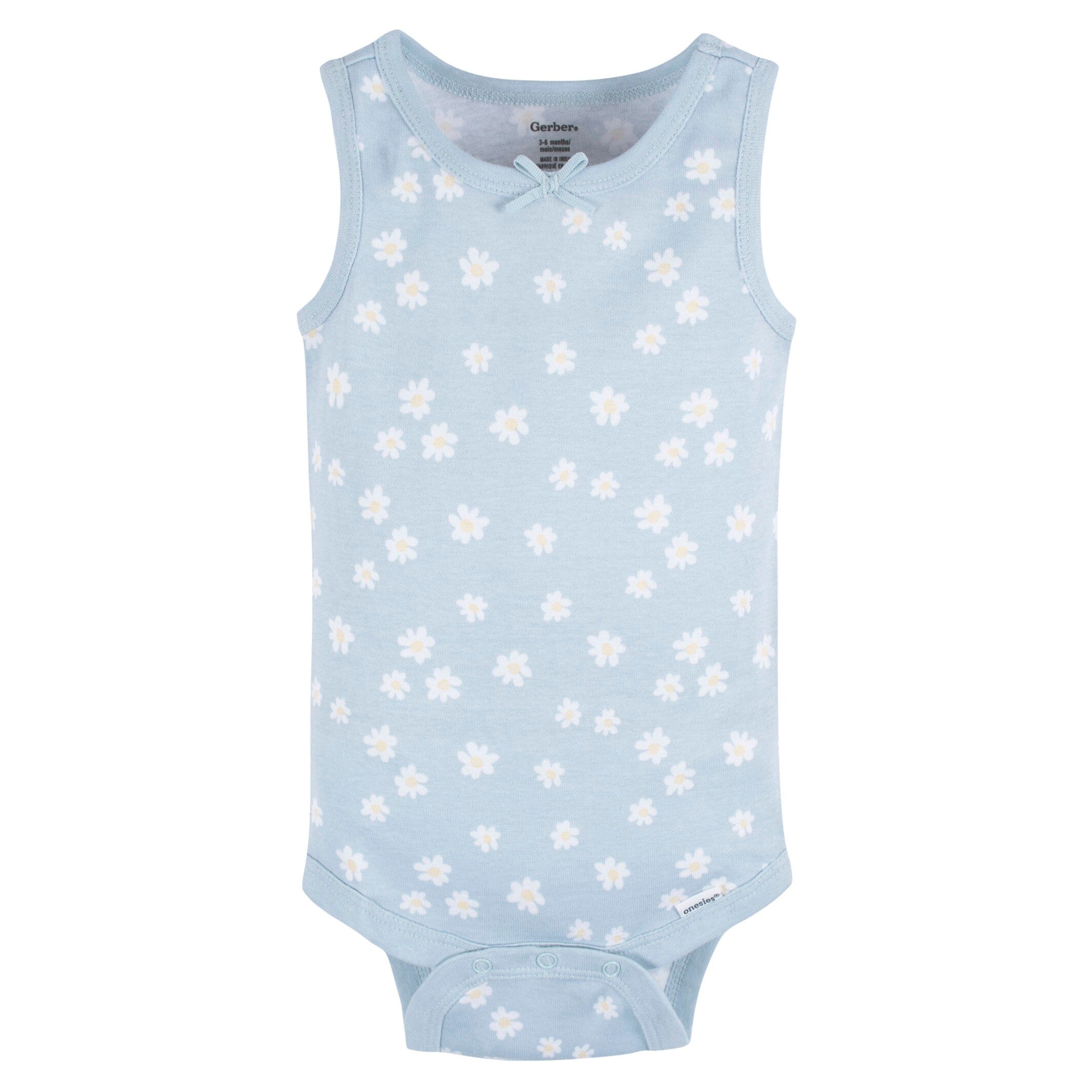 5-Pack Baby Girls Flowers & Rainbows Sleeveless Onesies