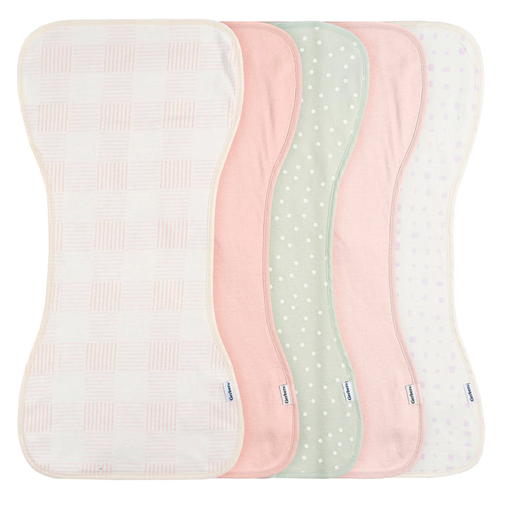 5-Pack Baby Girls Pink Burpcloth