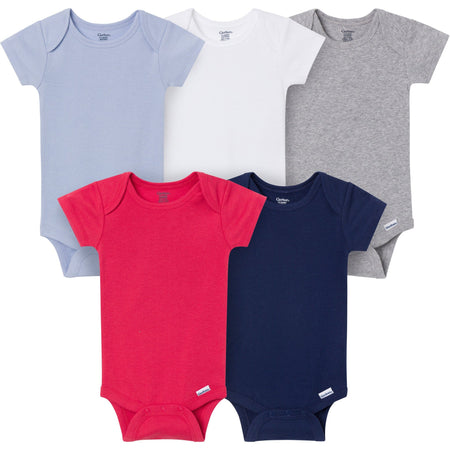 5-Pack Baby Neutral Classic Solids Short Sleeve Bodysuits
