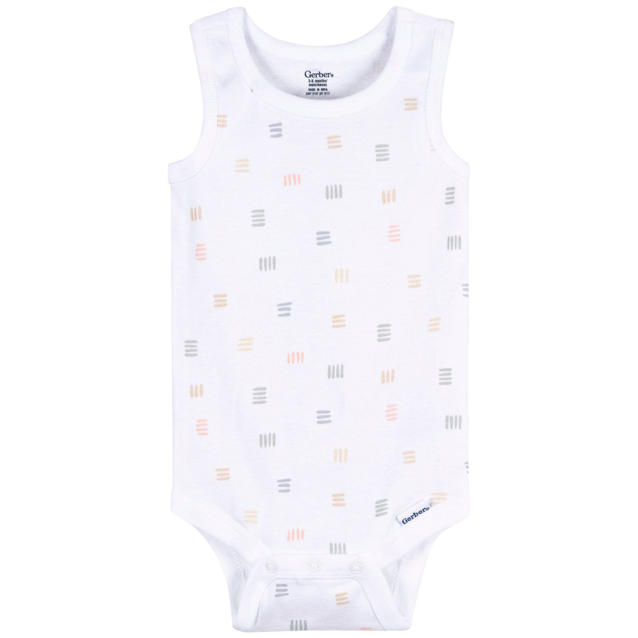 5-Pack Baby Neutral Earthy Neutrals Sleeveless Bodysuits onesies Gerber® 